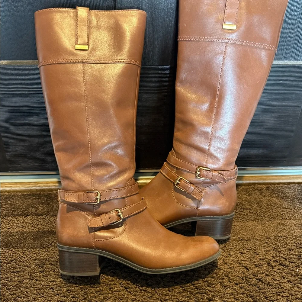 Bandolino Brown Heeled Boots - Picture 1 of 6